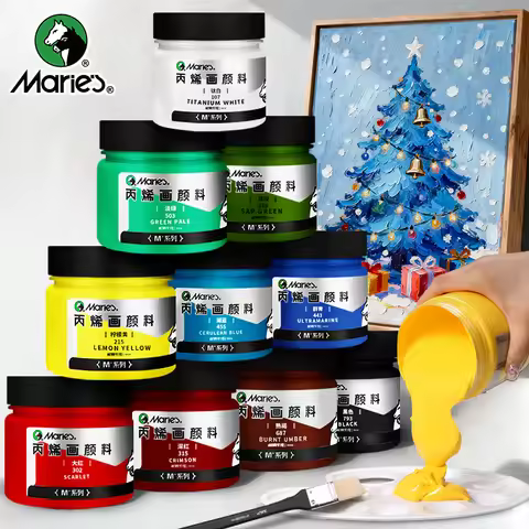 Marie's Acrylic Paint Set for Professional Artists,High Quality 10 Colors 100ml/3.38oz,Back to Schoo