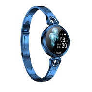 AK15 H BAND Female Smart Sports Bracelet, Round Style Fashionable Stainless Steel Strap Sports Watch