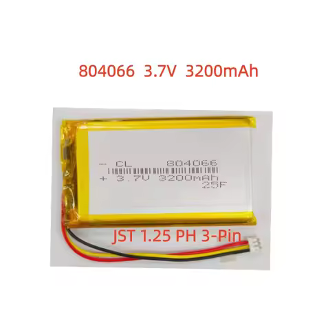 1.25 3pin 804066 3.7V 3200mAh Rechargeable Lithium Polymer Battery for GPS Locator Mp3 Beauty Medica