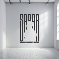 3D Embossed Wall Decoration Typography SABAR – Gives Not Meaningful | Home & Prayer Room Decoration