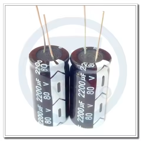 2pcs 2200uF80V 80V2200uF 2200MFD 80WV 18x35mm Radial Aluminum Electrolytic Capacitor
