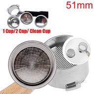 [hot]☁♠  51/58mm 1Cup 2 Cup Basket Pressure Machine Filter 304 Layer Portafilter