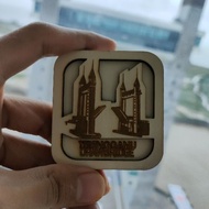 Terengganu Drawbridge 3D Wood Fridge Magnet / 6cm x 5.5cm