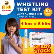 5Kits (Box) - Whistling COVID-19 Home Rapid Antigen TEST Kit (RTK) Lollipop Design - 5Kits(Box)
