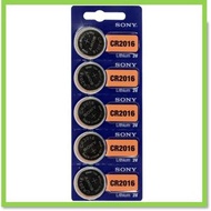 SONY - CR2016 5粒卡裝 3V 紐扣電池 電餠 電芯 鋰電池(008562007628)[平行進口]