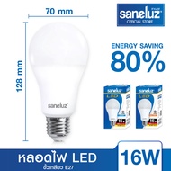 Saneluz หลอดไฟ LED 3W 5W 7W 9W 12W 14W 16W 18W หลอดปิงปอง ขั้วเกลียวE27 BULB แสงสีขาว Daylight 6500K