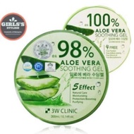 3W Clinic 100% 98% Aloe Vera Soothing Gel 300g (100% Original)