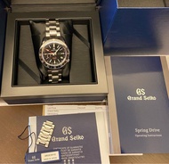 Grand Seiko SBGE201, GMT紅針， spring drive ，藍寶潛水圈.（not Rolex, Tudor, Omega, Panerai)