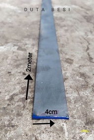 Plat Strip 4cm Panjang 2m / Besi Plat Strip