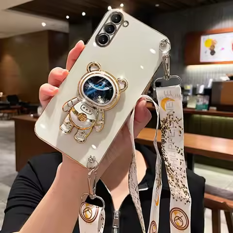 Crossbody Lanyard Case Quicksand Space Bear Bracket for Huawei Nova 5T Y8P Y6P Y7P Y7A Y6 Y7 Y9 2019