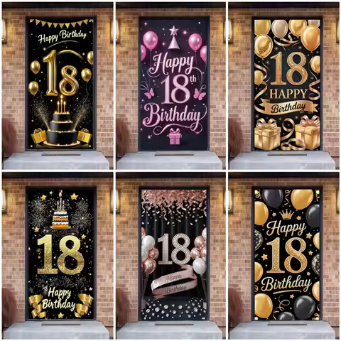 Beautiful 18th Birthday Party Porch Decoration Backdrop Balloon Cake 18th Birthday Party Supplies Mu