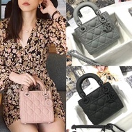 Dior Dior Bag Lady Dior mini Frosted Dior Bag Matte Cowhide Portable Female Bag Shoulder Messenger B