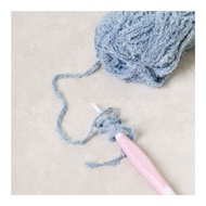 Teddy Soft Nylon Fuzzy Yarn 30g for DIY Crafts Pastel Blue