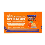 Mybacin Zinc มายบาซิน เม็ดอมผสมซิงค์  รสส้ม รสมะนาว รสมินต์ และโอทีซี มินต์