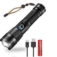 P50伸縮手電筒LED電量顯示USB充電1500流明