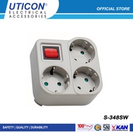 Uticon S-348SW Stop Kontak 3 in 1 Dengan Saklar