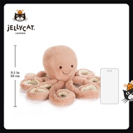 Jellycat Odell Octopus Plushie Cuddly ของเล่นสัตว์ทะเลของขวัญฟรี Jellycat ถุงหูรูดสีฟ้า