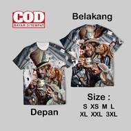 Alice in Wonderland Full Print T-Shirt | AOP Alice in Wonderland Men's T-Shirt Front and Back