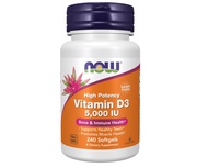 NOW Foods D3 5000iu 240Softgels 240ซอฟเจล วิตามินดี3