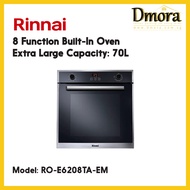 Rinnai RO-E6208TA-EM 8 Function Built-In Oven Extra Large Capacity: 70L