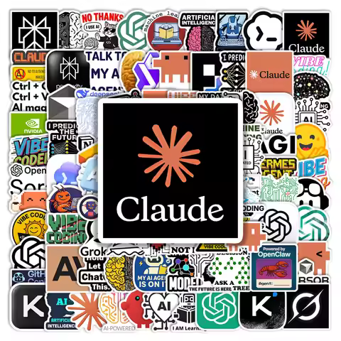 AI Claude Code Codex ChatGPT Stickers Hermes OpenClaw Waterproof Vinyl Decal DIY Craft for Junk Jour