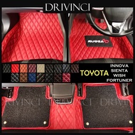 Toyota Fortuner Innova Wish Sienta 6D Car Mat Carpet Custom Luxury Floor Mat Leather