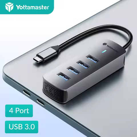 Yottamaster 4 Port USB 3.0 HUB Type C USB A 5Gbps High Speed HUB Adapter Mini Slim USB HUB Splitter 