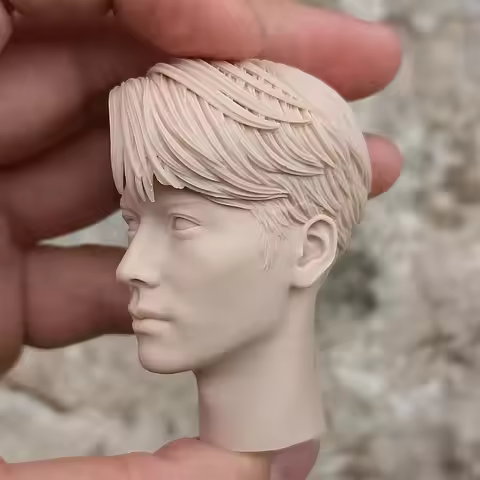 Jackson Wang 1/6 UnPainted Male ASia Head Carving Asia SInger Star Long neck Model 1/6 Scale Action 