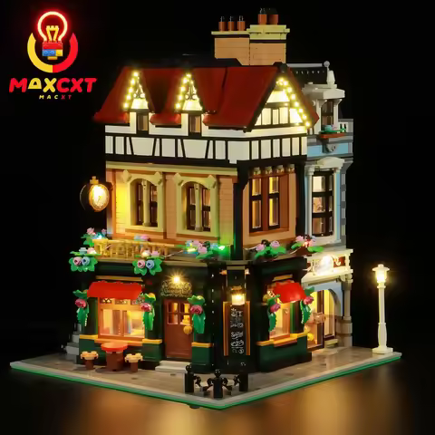 MAXCXT LED Light For LEGO 10350 Tudor Corner DIY Decorative Lamp With Battery Box (Not Include Lego 