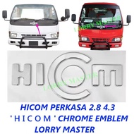 J12S04 HICOM PERKASA 2.8 4.3 '' H I C O M '' CHROME EMBLEM MARK LOGO 100% HIGH QUALITY PRODUCT