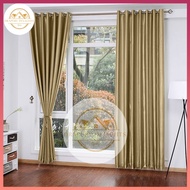 A5 Ready Made Curtain!!! Siap Jahit Langsir, LANGSIR RAYA Kain Blackout 80% (Ring/Eyelet) Warna Dark Khaki