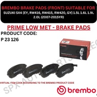 BREMBO GENUINE DISC BRAKE PAD (FRONT, REAR) FOR SUZUKI SX4 [EY, RW416, RW415, RW420, GY] (2007-2015Y