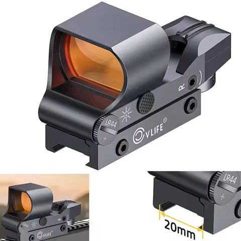 CVLIFE Red Dot Sight Rifle Scope Reflex Sights Optics 4 Adjustable Reticle Scopes for 20mm Picatinny