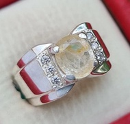 錫蘭藍寶石普卡拉石戒指 未加熱 未處理 黃色普卡拉石戒指 藍寶石