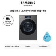 [Climate Voucher Eligible] Samsung WD90F21BCSSP 21KG/11KG Bespoke AI Front Load Washer Dryer