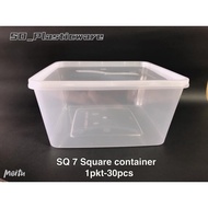 SQ 7 Square Disposable Plastic Food Container [ 30sets± ] TAGE SQ7