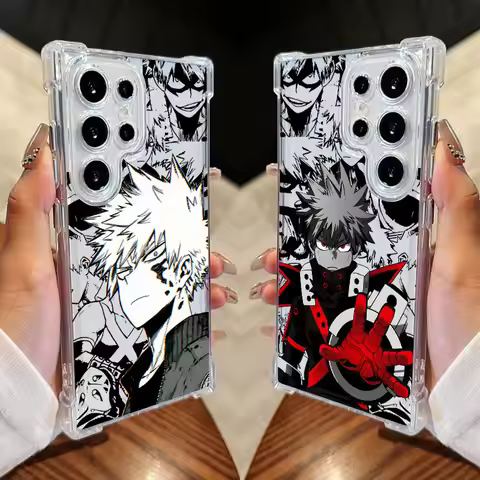 Katsuki Bakugo My Hero Academias Clear Phone Case For Samsung Galaxy S26 S25 S24 Ultra S23 S22 Plus 