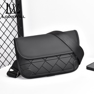 LouisWill Men Fashion Shoulder Bags Cross Body Bags Messenger Chest Bag Waterproof  Cross Body Bag L