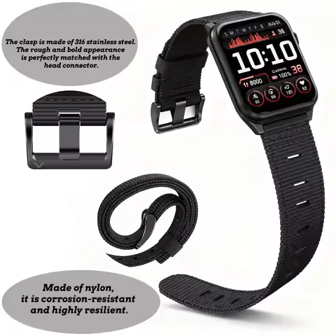 Garmin Venu X1 Nylon watch strap 24mm Nylon Replacement Band for TicWatch Altas/TicWatch Pro 5/Pro 5