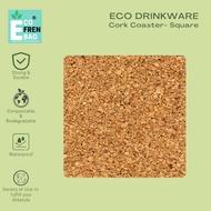 ECOFRENBAG Cork Coaster Eco-Friendly square Cork Coaster