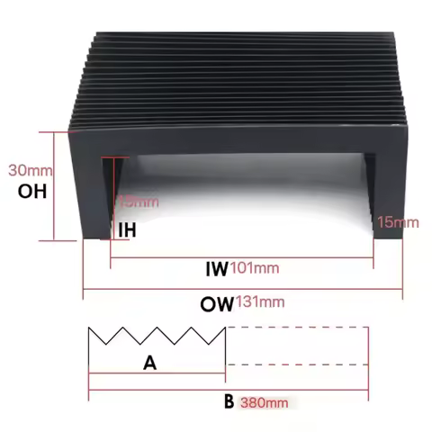 Customized dust cover Lmax= 380mm