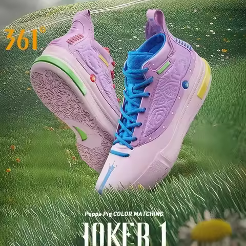 361 Degrees Joker 1 Men Basketball Shoes New Leather Breathable Shock-Absorbing Non-slip Wear-resist