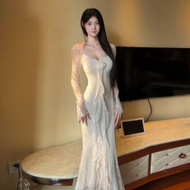 CHANGTONG | Glamorous Elegant Tight-Fitted Lace Dress
