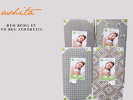 Đệm bông ép Ashita Eco bông nguyên sinh kháng khuẩn vỏ bọc synthetic kích thước 1m6x2m/ 1m8x2m/2mx2