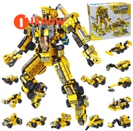 I Know Building Toys For Kids 25-In-1 Engineering Building Bricks Construction Vehicles Kit Transfor