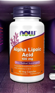 กรดอัลฟาไลโปอิก / ALA /Alpha Lipoic Acid 100 mg /250 mg /600 mg by NOW FOODS