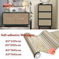 BEAUTY Wall Sticker, Waterproof PVC Wallpaper, Removable Self-adhesive  Rattan Furniture Renovation 