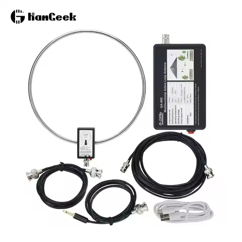 HAMGEEK GA-450 GA-800 Active Loop Antenna SDR Short Medium Wave Radio HF Receiver Antenna for Tecsun