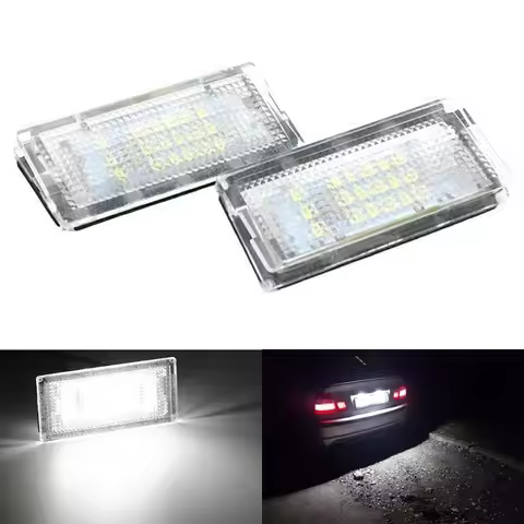 2Pcs Car LED Number License Number Plate Light 12V Xenon White Waterproof For BMW E46 4D 5D 1998 199