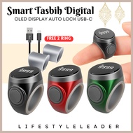 S9 Smart Digital Tasbih OLED Display Silent Auto Lock Type C Rechargeable Tasbih Cincin Zikir 计数器